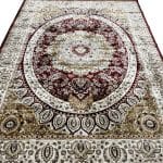 340 x 240cm Machine Made Red Beige Persian Design Rug – Oval Medallion, Paisley Border - Image 5