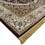 340 x 240cm Machine Made Red Beige Persian Design Rug – Oval Medallion, Paisley Border - Image 8