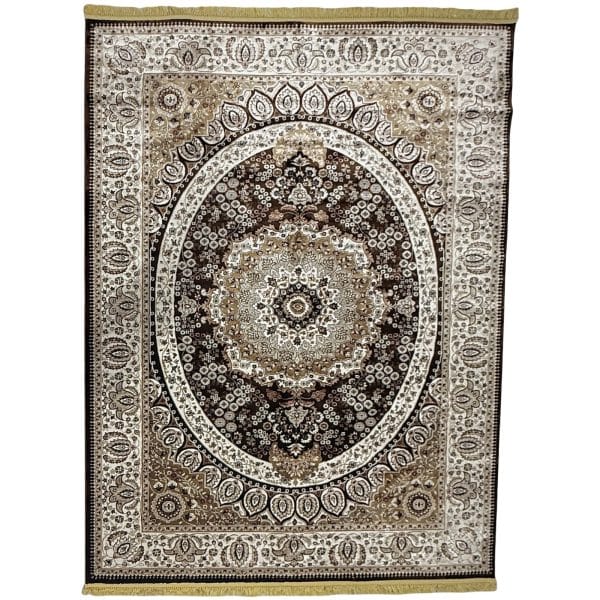 340 x 240cm Machine Made Persian Design Brown Rug