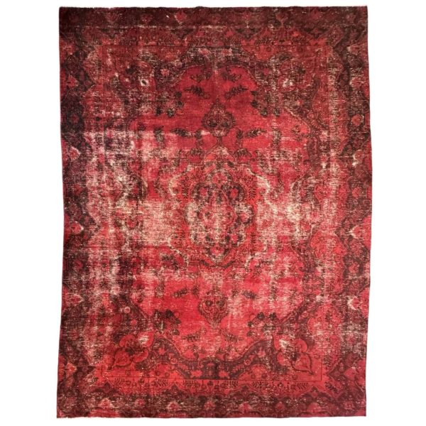 337 x 240cm Red Hand Knotted Ultra Vintage Persian Rug