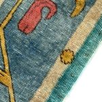 381 x 290cm Light Blue Hand Knotted Ultra Vintage Persian Wool Rug - Image 5
