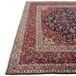 355 x 251cm Exquisite Hand Knotted Persian Navy Kashan Rug - Image 5