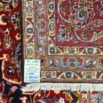 355 x 251cm Exquisite Hand Knotted Persian Navy Kashan Rug - Image 9