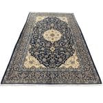 355 x 248cm Hand Knotted Persian Night Blue Mashad Rug - Image 2