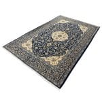 355 x 248cm Hand Knotted Persian Night Blue Mashad Rug - Image 3
