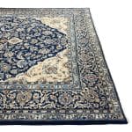 355 x 248cm Hand Knotted Persian Night Blue Mashad Rug - Image 7