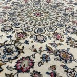 352 x 241cm Hand Knotted Persian Ivory Kashan Wool Rug - Image 7