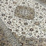 356 x 254cm Hand Knotted Persian Ivory & Brown Ardakan Wool Rug - Image 3