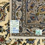 317 x 228cm Hand Knotted Persian Grey & Ivory Kashan Rug - Image 6