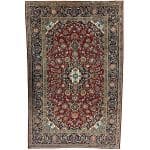 328 x 205cm Hand Knotted Persian Red Floral Kashan Rug