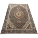 282 x 190cm Persian Antique Tabriz Mahi Woolen Silk Rug - Image 2