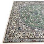 285 x 198cm Hand Knotted Green Persian Nain Silk And Wool Rug - Image 4
