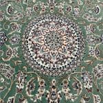 285 x 198cm Hand Knotted Green Persian Nain Silk And Wool Rug - Image 5