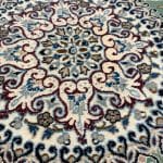 285 x 198cm Hand Knotted Green Persian Nain Silk And Wool Rug - Image 6