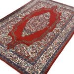 304 x 203cm Persian Sarough Floral Red Woolen Rug - Image 3