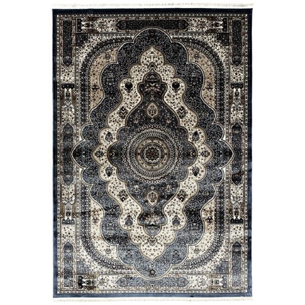 290 x 200 cm – Machine Woven Persian Blue Carpet, Royal Look