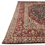 393 x 286cm Hand Knotted Persian Navy Kashan Rug - Image 4
