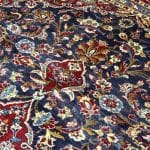 393 x 286cm Hand Knotted Persian Navy Kashan Rug - Image 9
