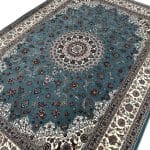 300 x 200cm  Persian Nain Medallion Blue Machine Made Rug - Image 5