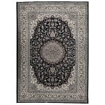 300 x 200cm  Persian Mashad Navy Machine Made Rug