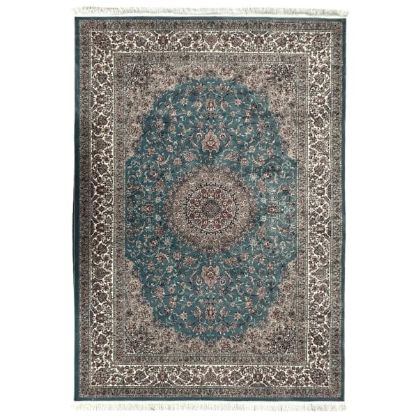 300 x 200cm  Persian Mashad Blue Machine Made Rug