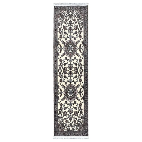 300 x 80cm Persian Classic Mashad Design Cream Runner Rug