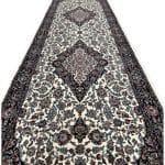 300 x 80cm Fine Persian Kashan Cream Runner Rug - Image 5