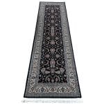 300x 80cm All Over Floral Persian Kashan Design –Navy Runner Rug - Image 2