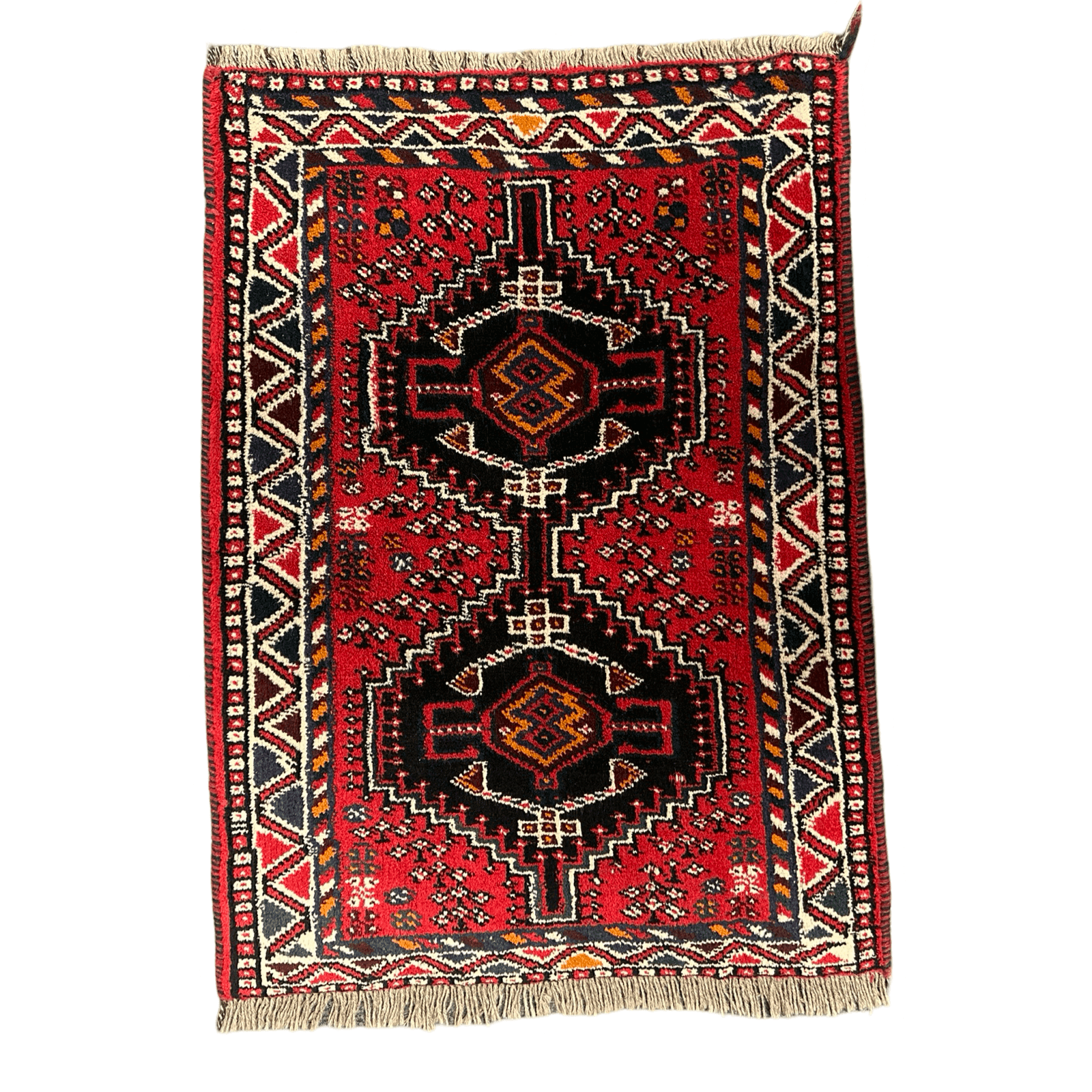 pixelcut_1-2 Shiraz Hand Knotted Persian Rug - 125 x 75 cm - Image 1