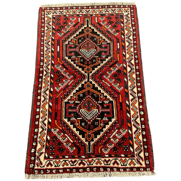 Hand Knotted Shiraz Persian Carpet-125 x 75 cm
