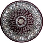 160 x 160cm Persian Design Floral Grey Round Rug - Image 6