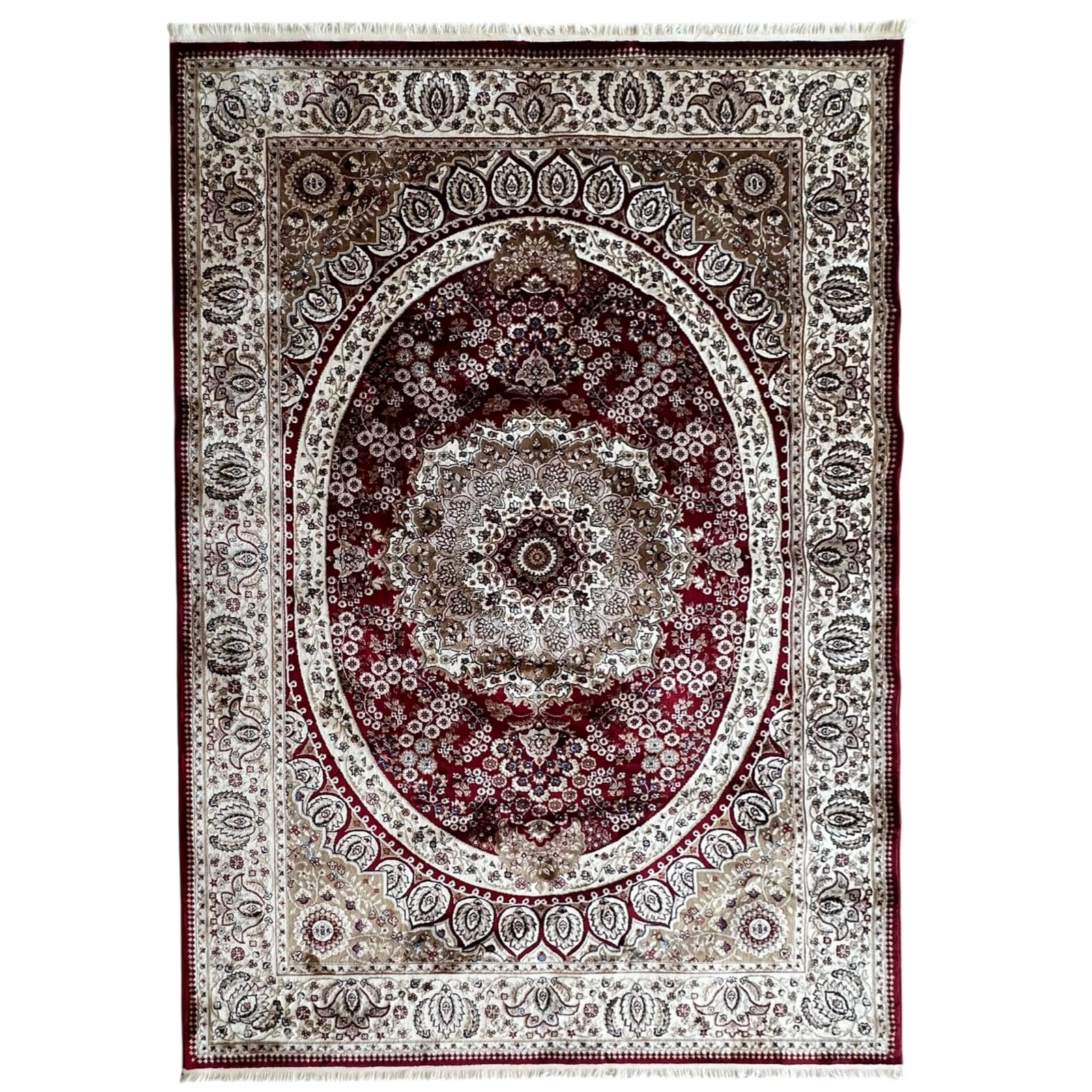 prooooo_1-2-5 230 x 160cm Turkish Machine Made Persian Mashad Red Rug - Image 1
