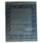 400 x 300cm Blue Bokhara Design Machine Made Rug