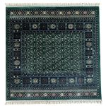 160 x 160cm Green Bokhara Design Square Rug