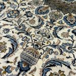 345 x 255cm Hand Knotted Persian Cream Kashan Wool Rug - Image 10