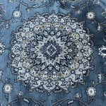 160 x 160cm Persian Design Floral Grey Round Rug - Image 4