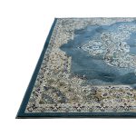 230 x 160 Turkish Machine Made Kerman Blue Rug - Image 5