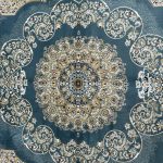 230 x 160 Turkish Machine Made Kerman Blue Rug - Image 6