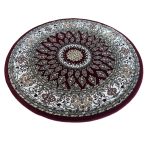 160 x 160cm Persian Design Floral Grey Round Rug - Image 8