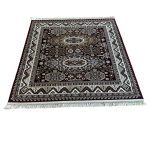 200 x 200cm Persian Tribal Geometric Design Red Square Rug - Image 2
