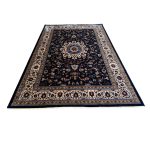400 x 300cm Navy Kashan Persian Design Machine Made Rug - Image 2