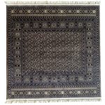 160 x 160cm Afghan Bokhara Design Brown Square Rug