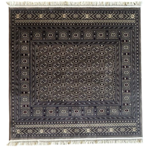 200 x 200cm Brown Bokhara Design Square Rug