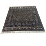 160 x 160cm Afghan Bokhara Design Brown Square Rug - Image 2