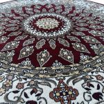 160 x 160cm Persian Design Floral Grey Round Rug - Image 7