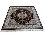 160 x 160cm Persian Kashan Design Square Red Rug - Image 2