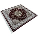160 x 160cm Persian Kashan Design Square Red Rug - Image 4