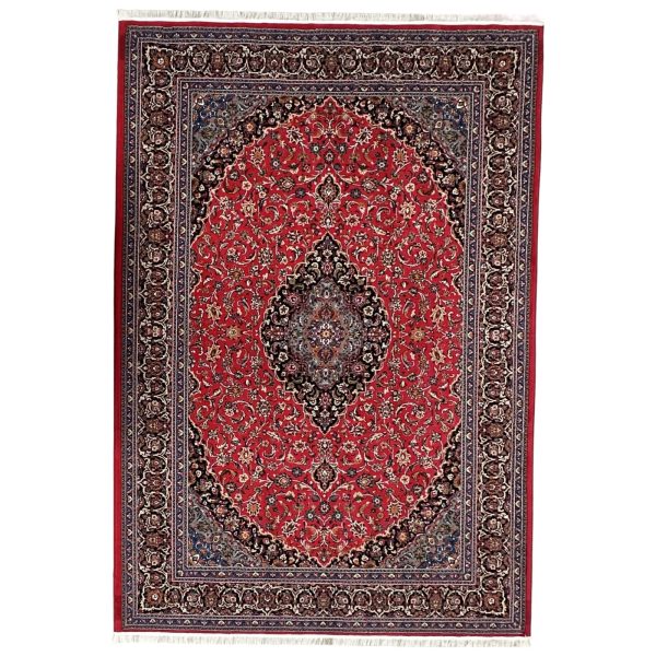 300 x 200cm Persian Design Kashan Machine Made Red Rug