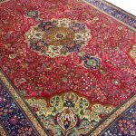 390 x 305 Large Size Hnad Knotted Persian Tabriz Wool Rug - Image 9