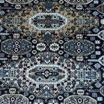 200 x 200cm Persian Tribal Geometric Design Navy Square Rug - Image 5
